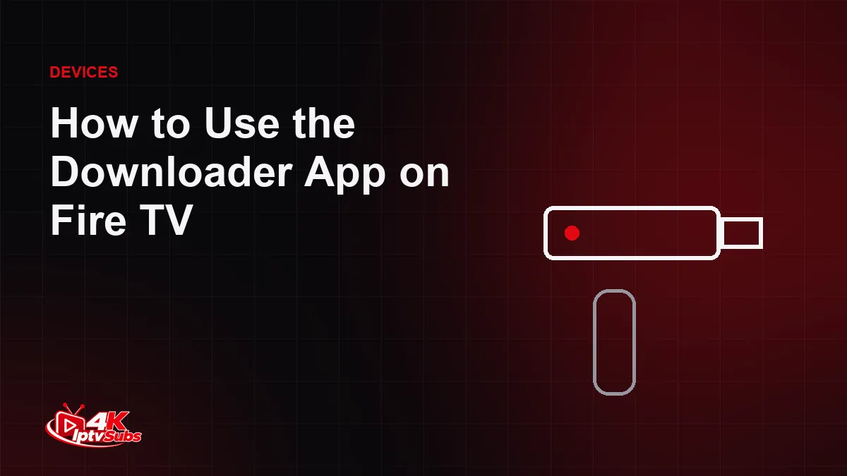 Streaming stick and remote illustration for the Downloader app guide