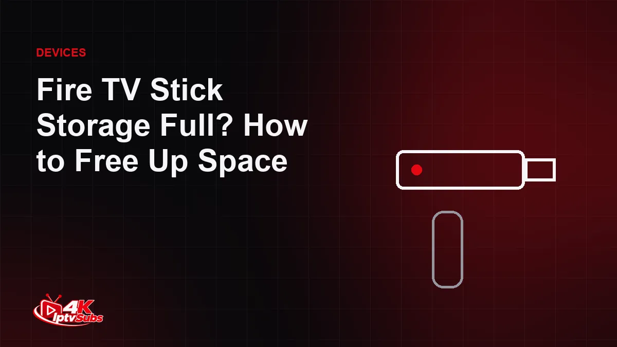 Streaming stick illustration for a guide to freeing up Fire TV storage