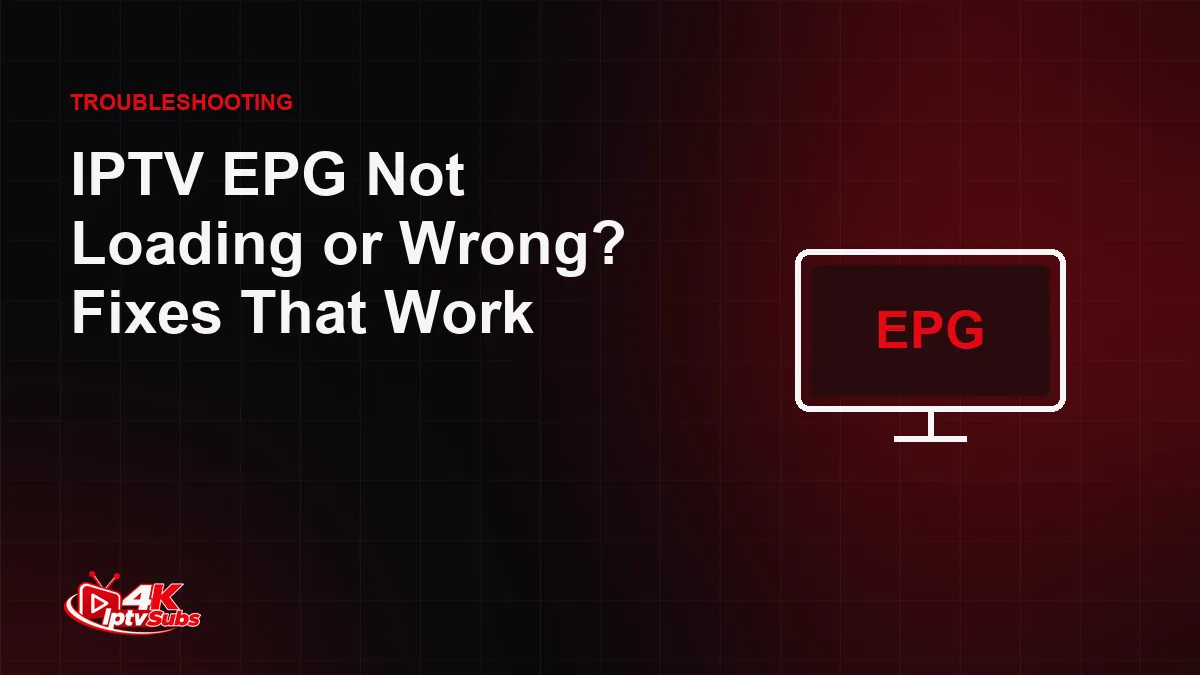 TV guide illustration for fixing an IPTV EPG that won't load