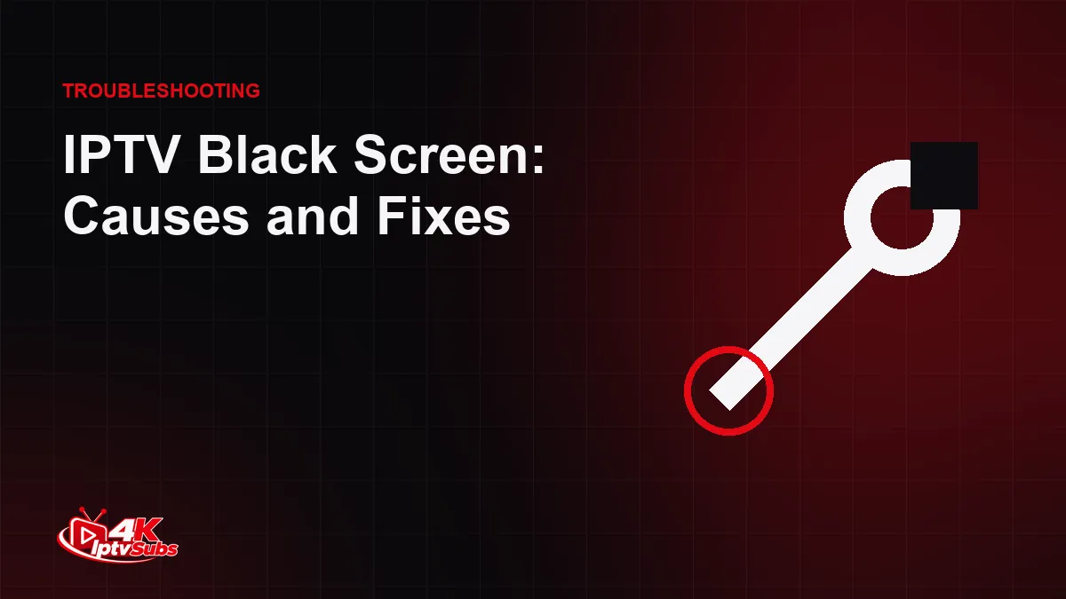 Wrench illustration for fixing an IPTV black screen
