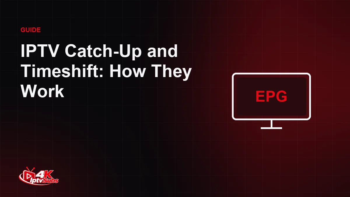 TV guide illustration representing IPTV catch-up and timeshift
