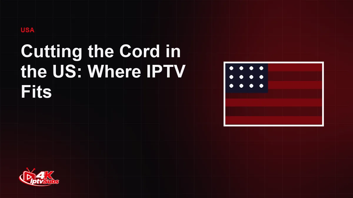 US flag illustration for a guide to cutting the cord with IPTV