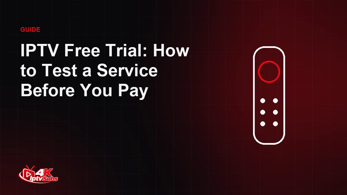 TV remote control illustration representing testing an IPTV free trial