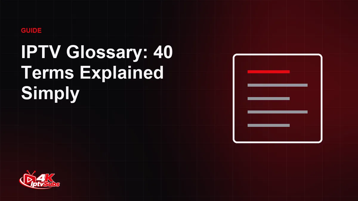 Document illustration for an IPTV glossary of terms