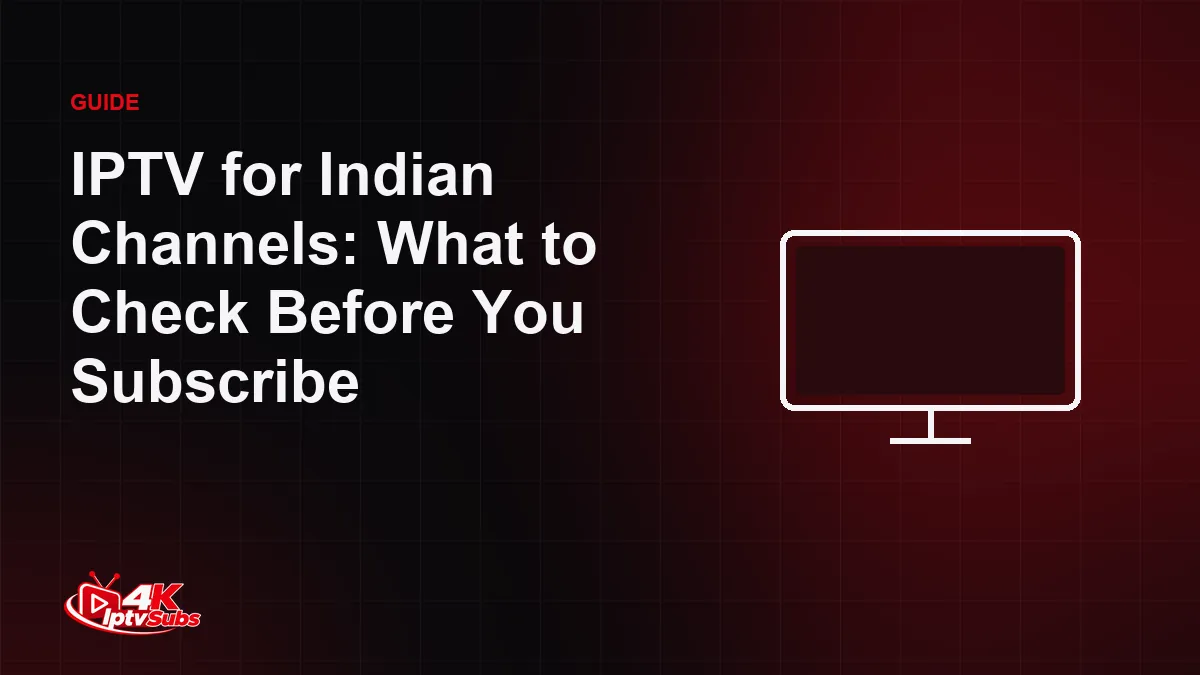 TV illustration for a guide to Indian channels on IPTV