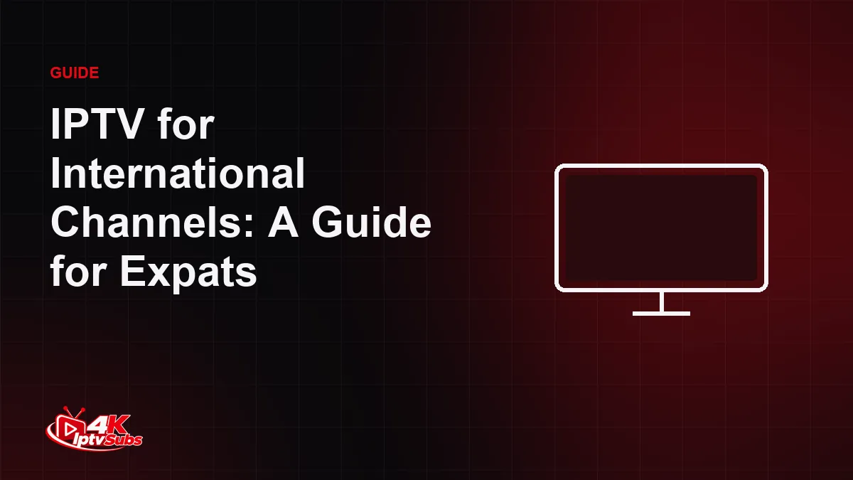 TV illustration for a guide to international channels on IPTV