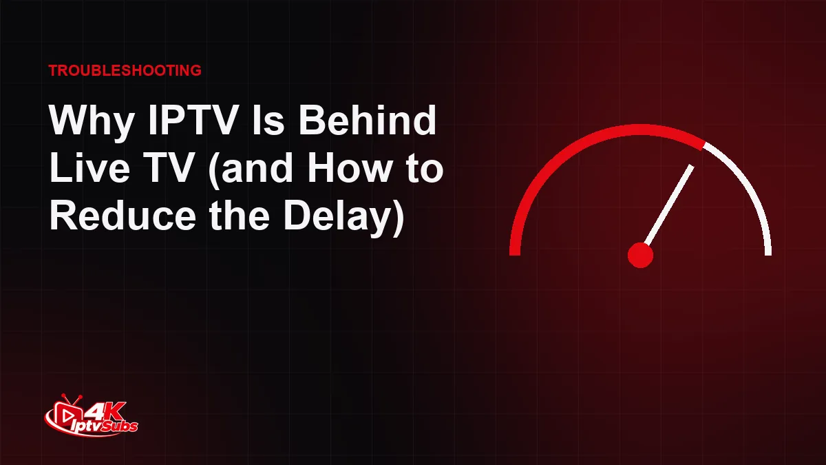 Speedometer illustration for IPTV delay behind live TV