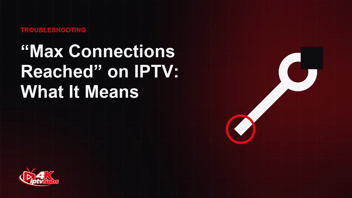 Wrench illustration for fixing the IPTV max connections error
