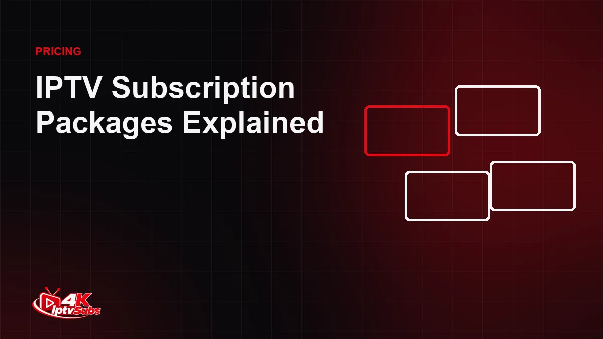 Several TV screens representing the parts of an IPTV subscription package