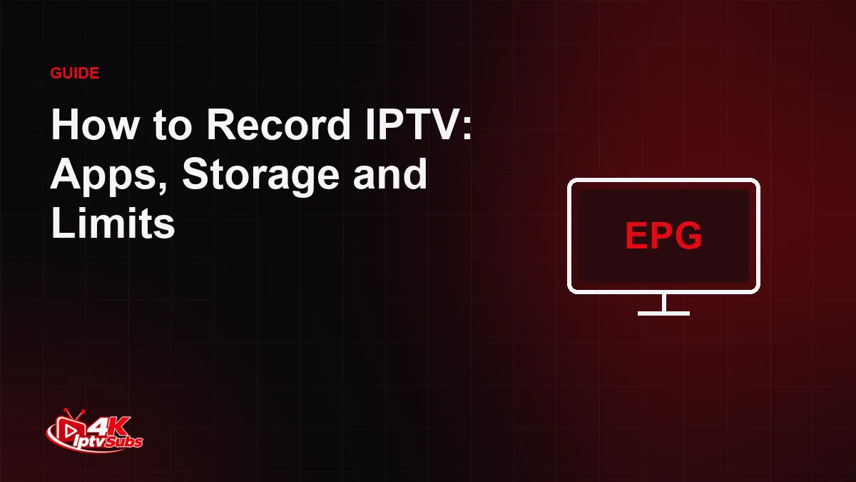 TV guide illustration for recording IPTV programmes