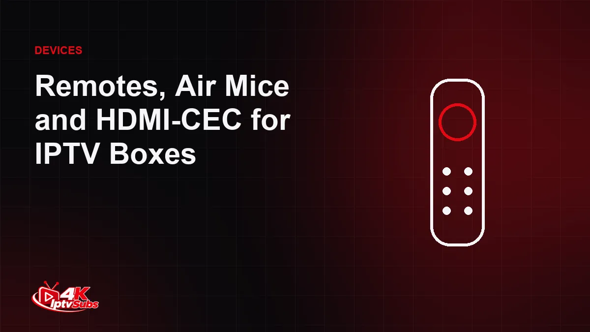 Remote control illustration for HDMI-CEC and air mouse setup
