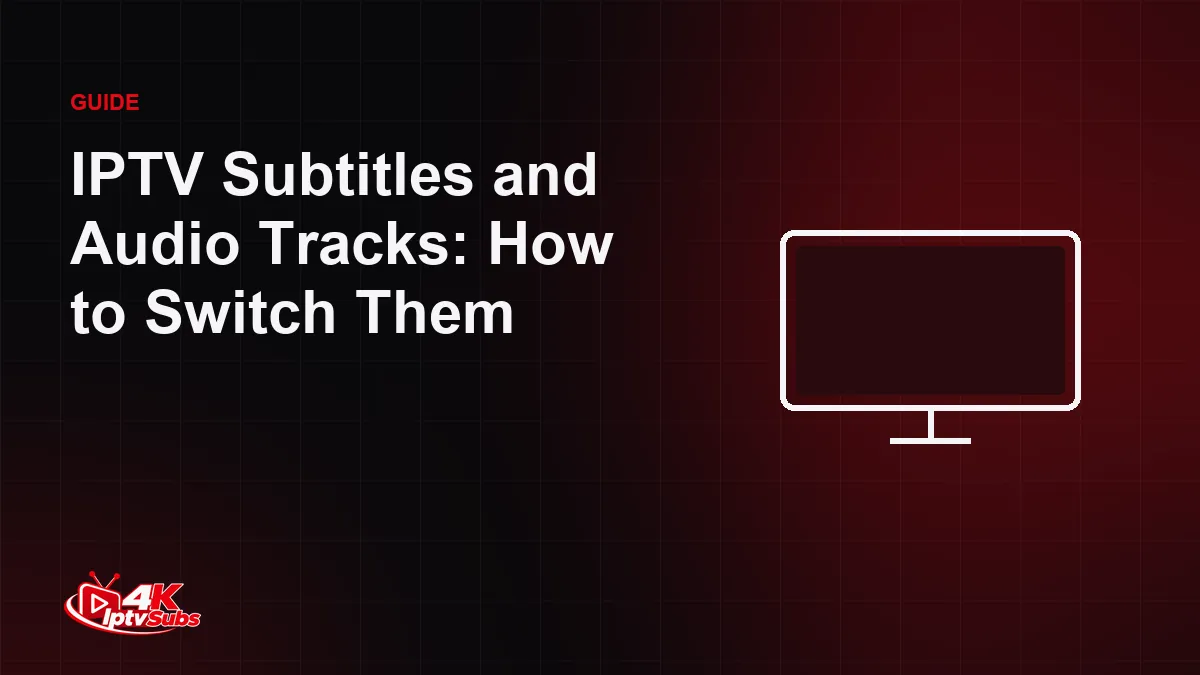 TV illustration for switching IPTV subtitles and audio tracks