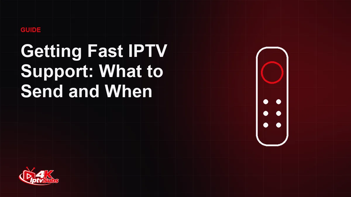 Remote control illustration for a guide to getting IPTV support