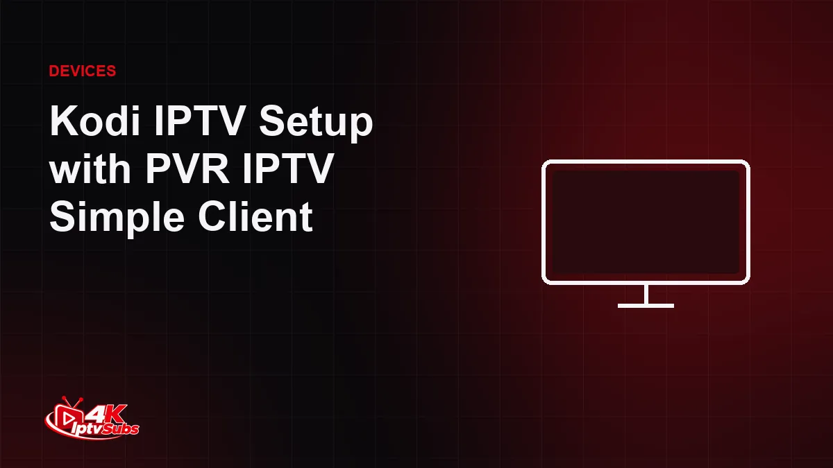 TV illustration for setting up IPTV in Kodi