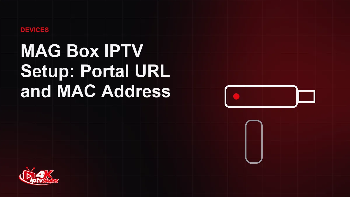 Set-top box illustration for MAG box IPTV setup