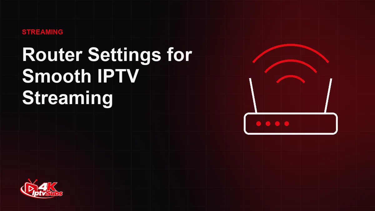 Router illustration for adjusting settings for IPTV streaming
