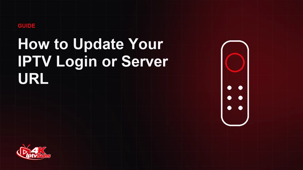 Remote control illustration for updating an IPTV login