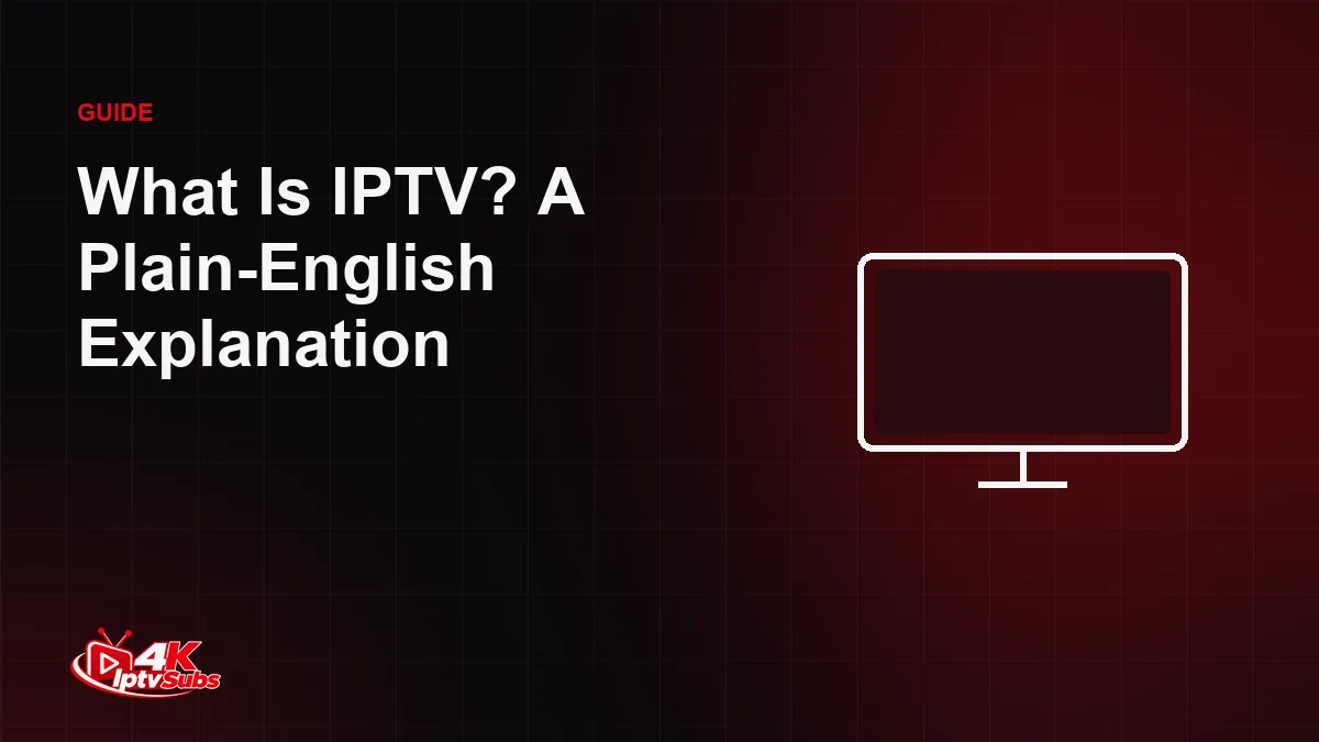 Simple TV illustration explaining what IPTV is